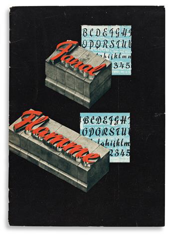 [SPECIMEN BOOK — WILL BÜRTIN]. Fanal + Flamme=2 Werbescriften ohne jede Überhänge. Leipzig: Schelter & Giesecke, circa 1930.